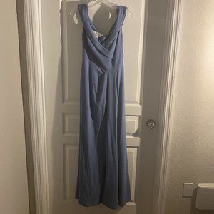 David's Bridal Off-Shoulder Dress w/ Slit